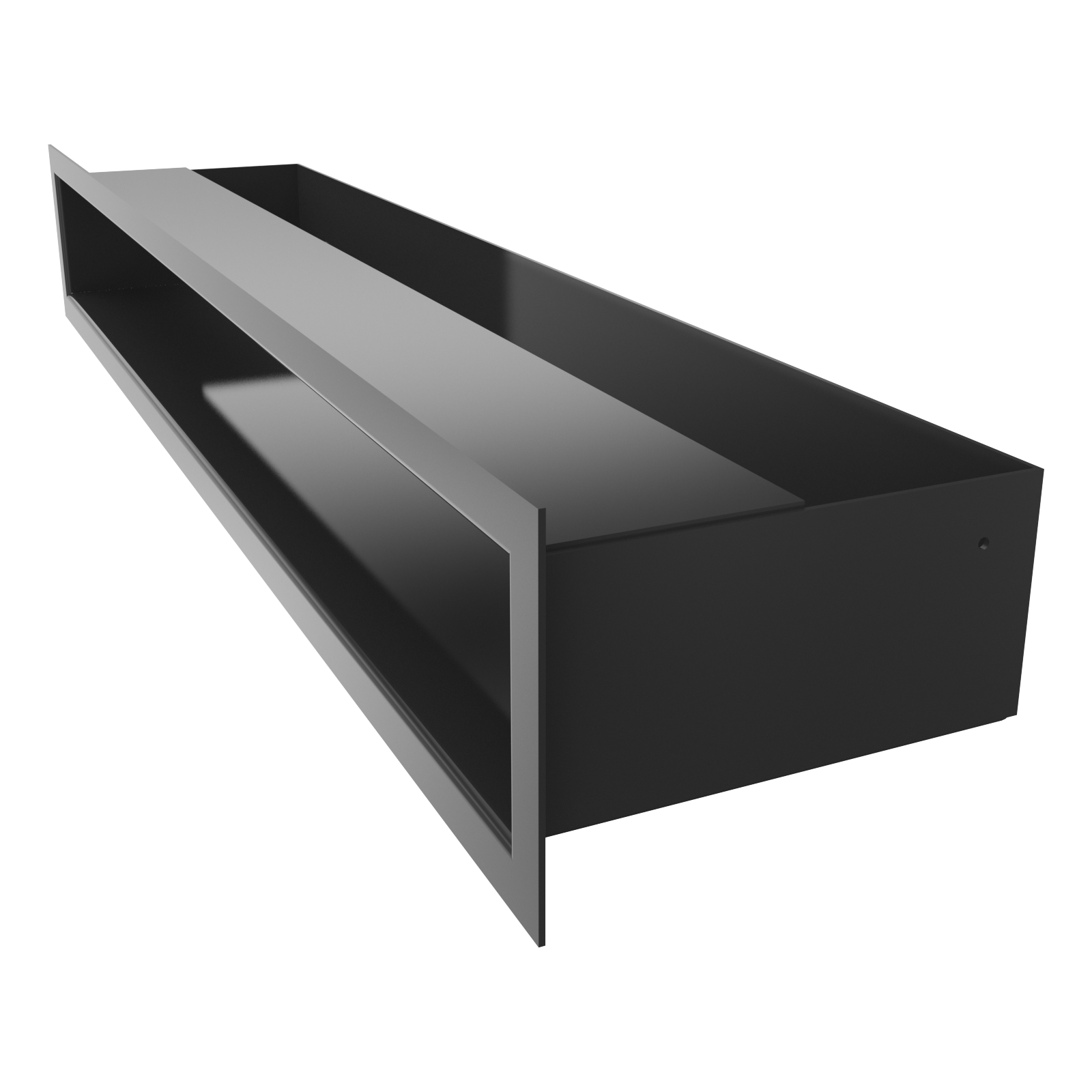 Luftleiste Zuluftgitter Luftgitter LUFT 600x90mm Edelstahl schwarz
