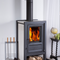 Globefire Kaminofen Holzofen Luna II L | Naturstein Créme/Weiß | 6 kW
