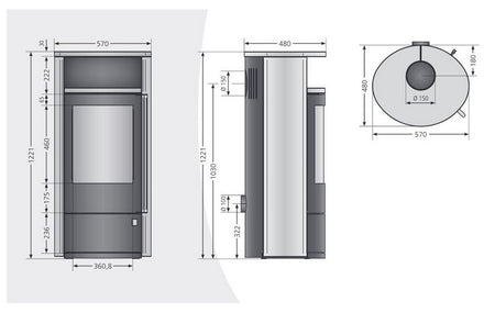 ORANIER | Polar Neo 6 Keramik Namib, Maße