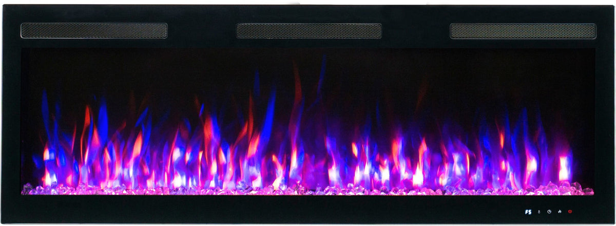 Aflamo Elektrokamin Majestic Pro 107 blau-rot mit Kristallen | klimaworld.com