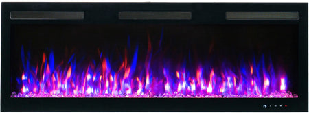 Aflamo Elektrokamin Majestic Pro 107 blau-rot mit Kristallen | klimaworld.com