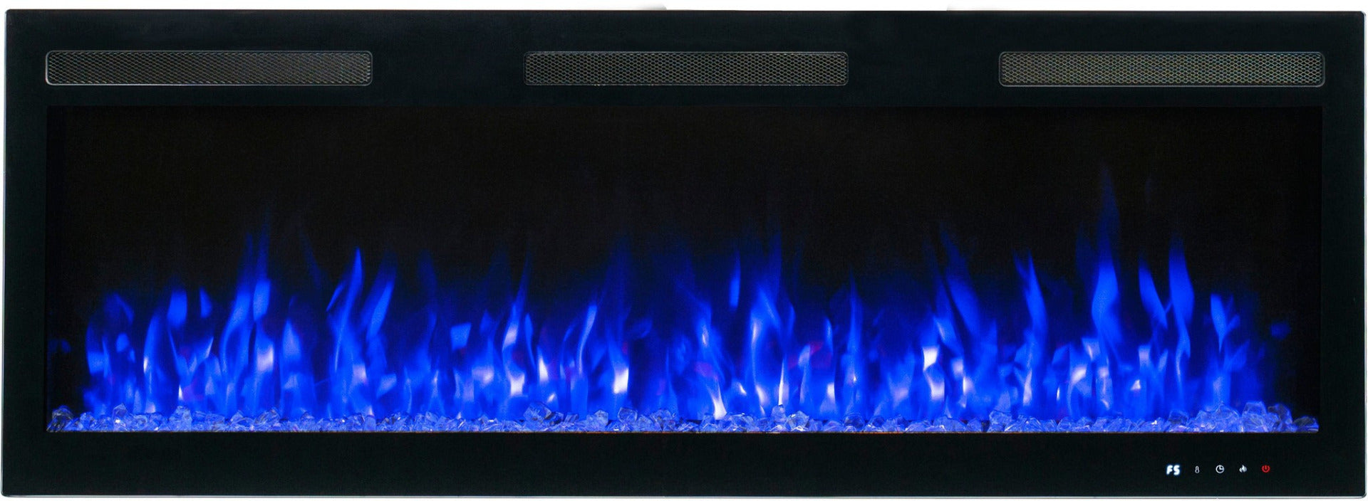 Aflamo Elektrokamin Majestic Pro 107 blau mit Kristallen | klimaworld.com