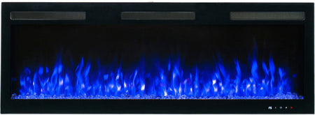 Aflamo Elektrokamin Majestic Pro 107 blau mit Kristallen | klimaworld.com