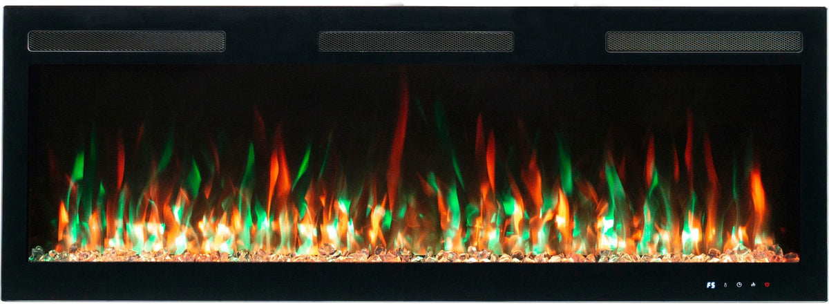 Aflamo Elektrokamin Majestic Pro 107 grün-rot mit Kristallen | klimaworld.com
