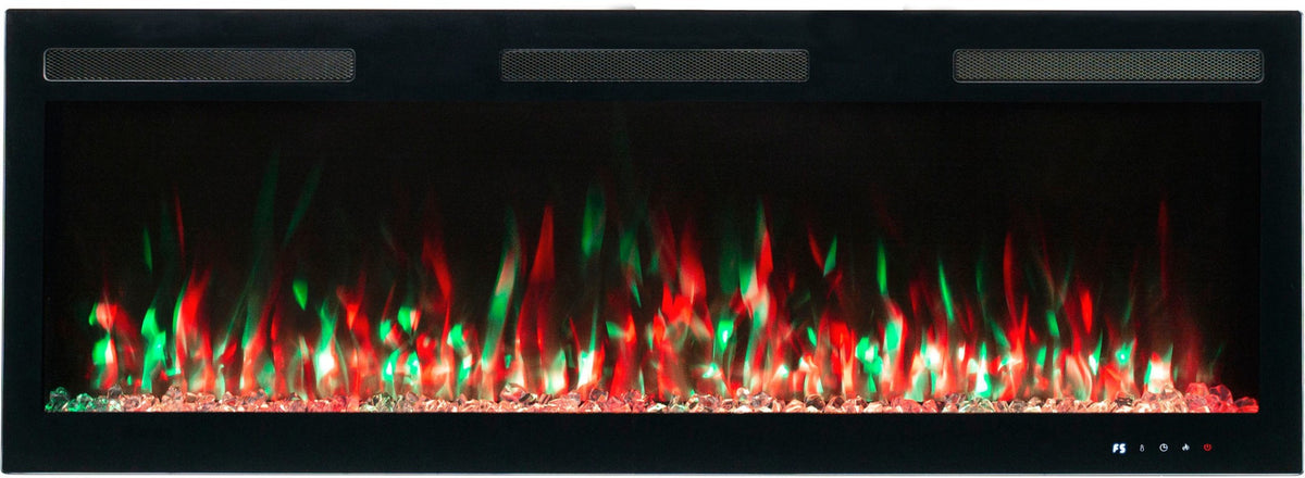 Aflamo Elektrokamin Majestic Pro 128 grün-rot mit Kristallen | klimaworld.com