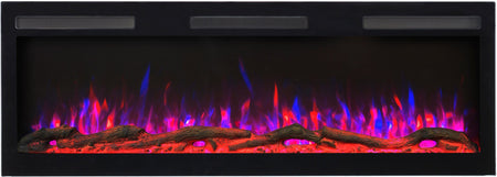 Aflamo Elektrokamin Majestic Pro 128 blau-rot mit Holz | klimaworld.com