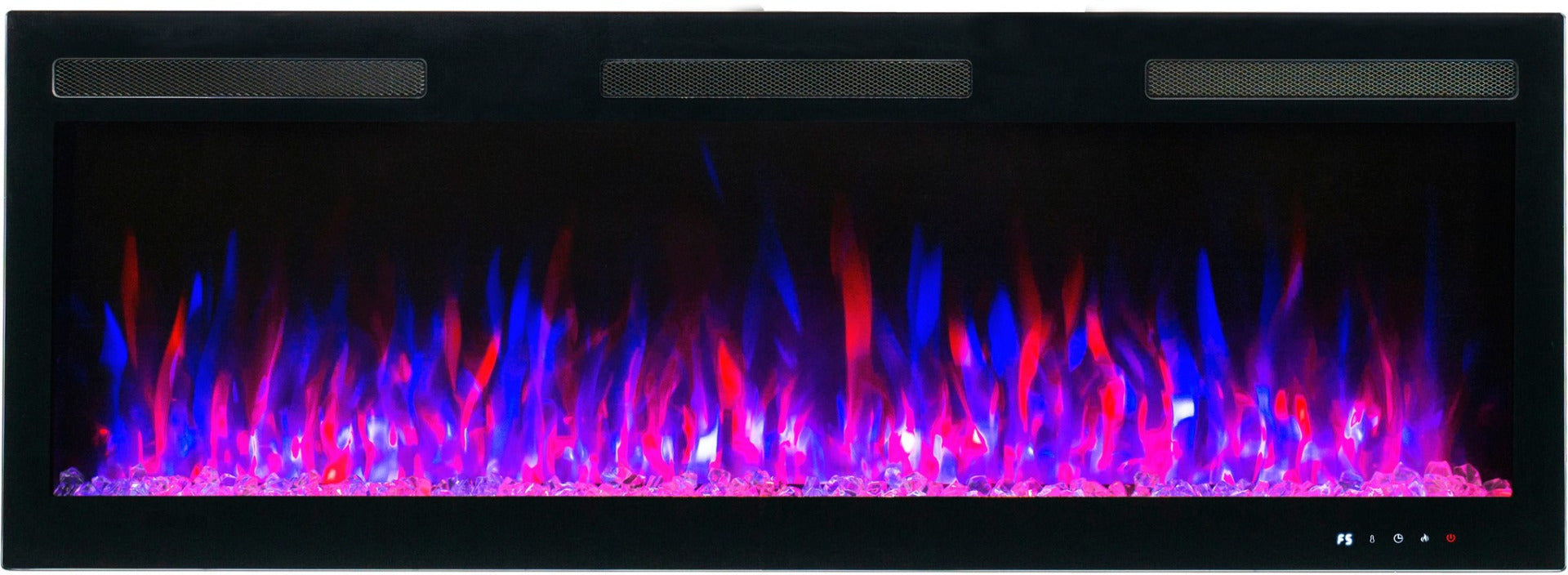 Aflamo Elektrokamin Majestic Pro 213 blau-rot mit Kristallen | klimaworld.com