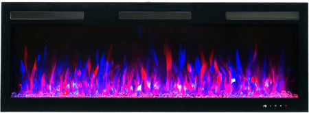 Aflamo Elektrokamin Majestic Pro 213 blau-rot mit Kristallen | klimaworld.com
