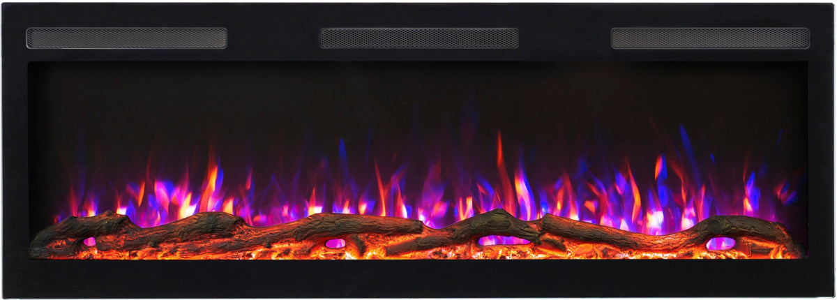 Aflamo Elektrokamin Majestic Pro 213 orange-blau mit Holz | klimaworld.com