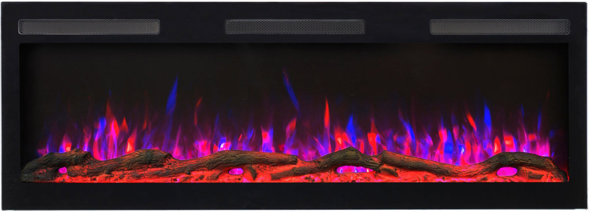 Aflamo Elektrokamin Majestic Pro 213 blau-rot mit Holz | klimaworld.com