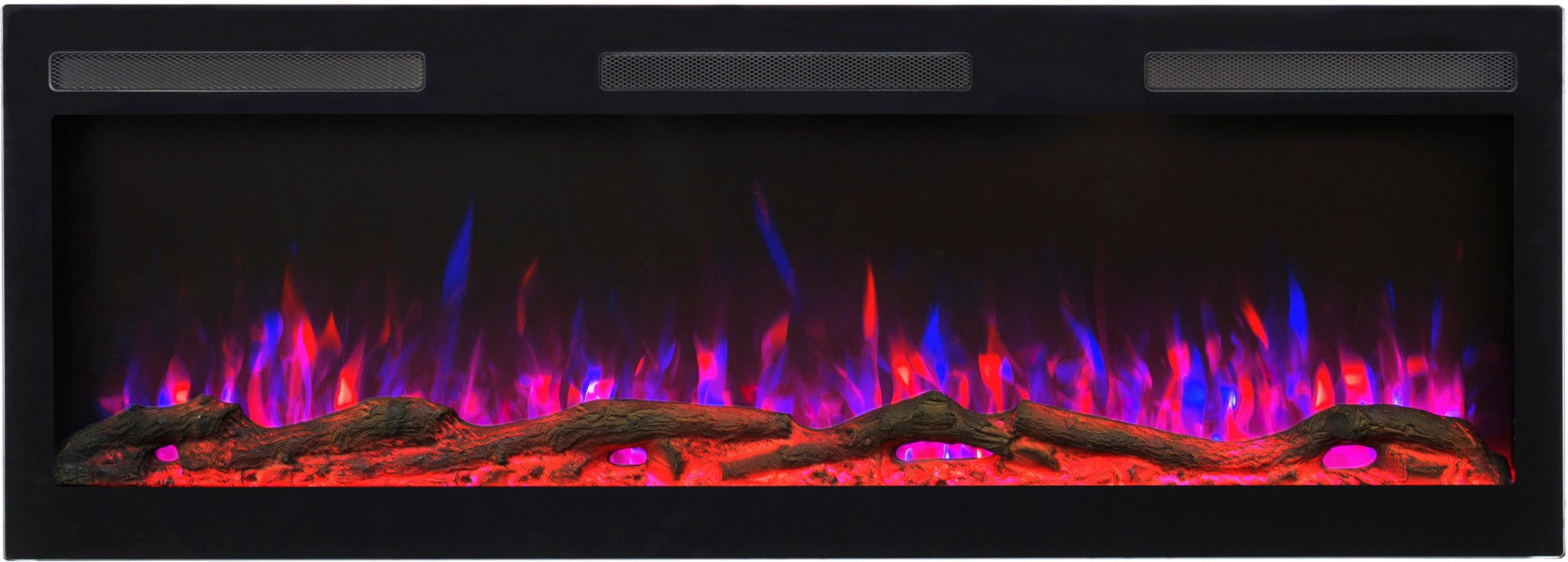 Aflamo Elektrokamin Majestic Pro 213 blau-rot mit Holz | klimaworld.com