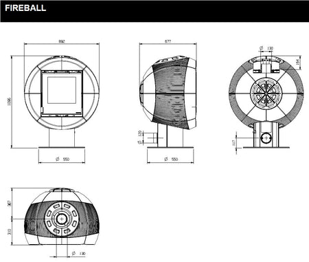 Holzofen Serie Carillon La Nordica Fireball 6kW