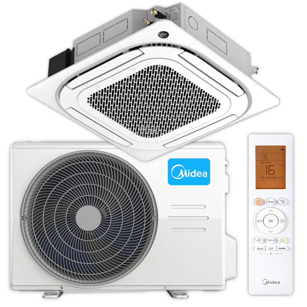 Midea Split Klimaanlage 4-Wege Deckenkassette Set | Klimaworld.com