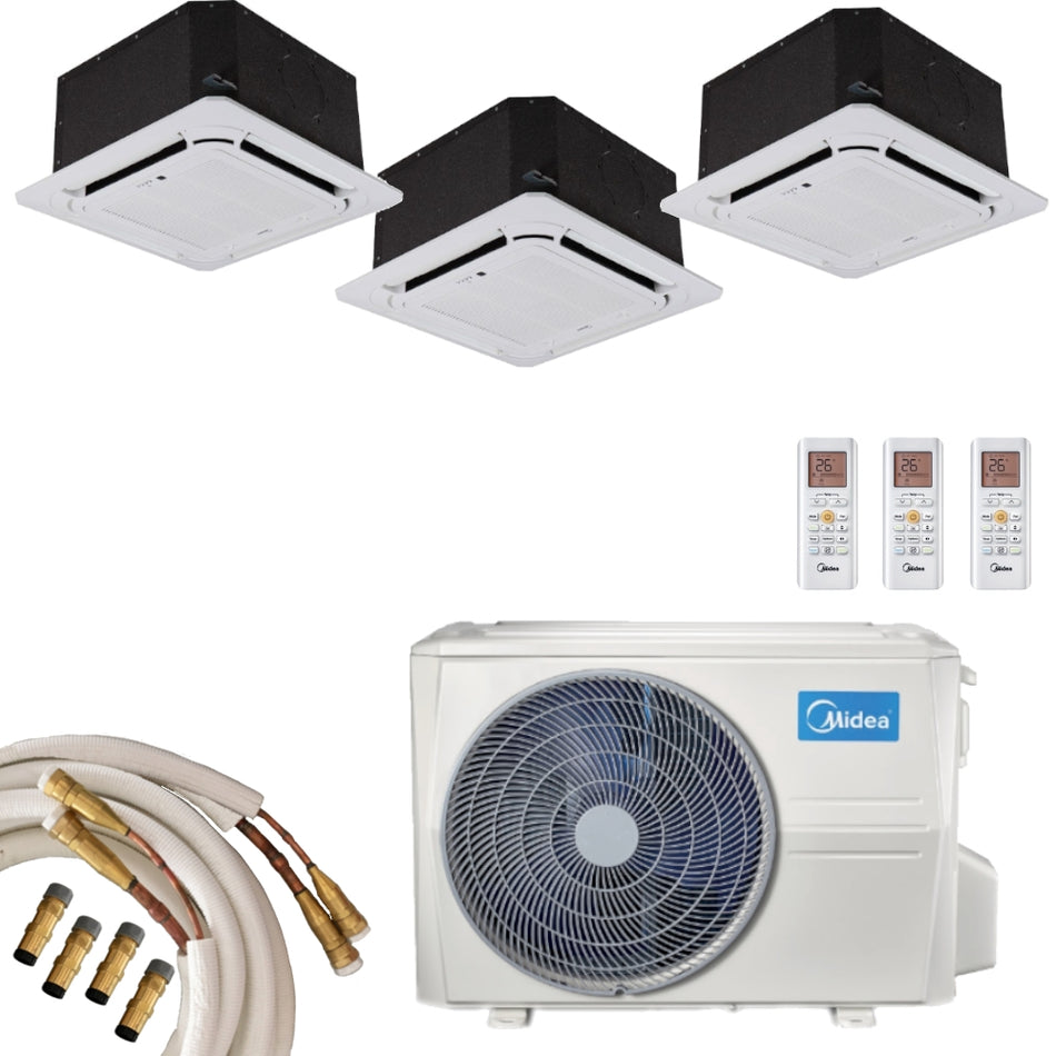 Midea Multisplit Klimaanlage Deckengerät 1x2,6kW 2x3,5kW Quick-Connect