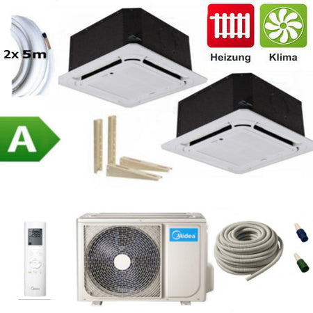 Midea Multisplit Deckenkassetten Set 2M-46K mit 2 Kassetten MMCAD-20IU