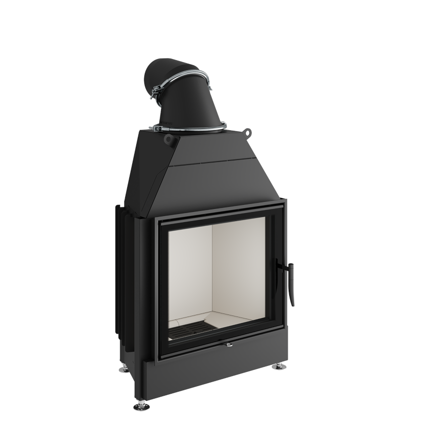 Spartherm Kamineinsatz Mini S RLU | 7 kW | Selbstschließende Tür Innenverkleidung weis 