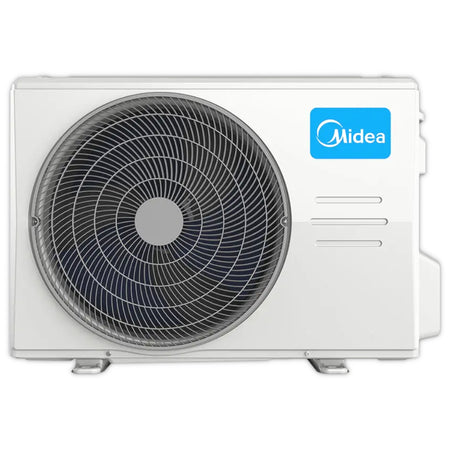 Weisses Midea Monosplit Aussengeraet, Ansicht frontal | Klimaworld.com