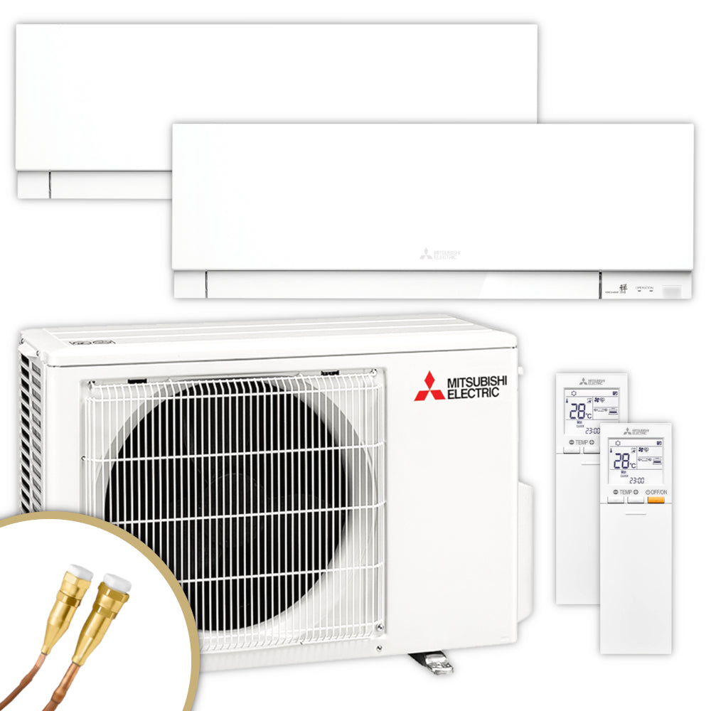 Mitsubishi Multisplit Klimaanlage Set MSZ-EF | 2,5 kW + 2,5 kW | White | klimaworld.com