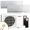 Mitsubishi Multisplit Klimaanlage | MSZ-EF | 2x 3,5 kW | Silver | Quick-Connect