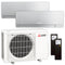 Mitsubishi Multisplit Klimaanlage Set | MSZ-EF | 1,8 kW + 2,5 kW | Silver