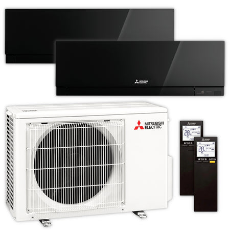 Mitsubishi Multisplit Klimaanlage Set MSZ-EF | 2,5 kW + 3,5 kW | Black | klimaworld.com