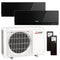 Mitsubishi Multisplit Klimaanlage Set | MSZ-EF | 3,5 kW + 3,5 kW | Black