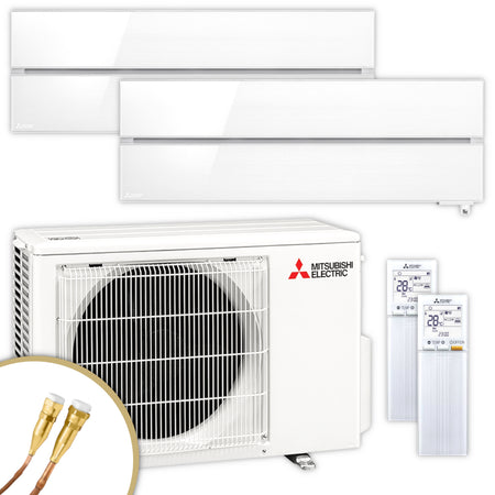 Mitsubishi Multisplit Klimaanlage Set MSZ-LN | 3,5 kW + 3,5 kW | Pearl White | klimaworld.com