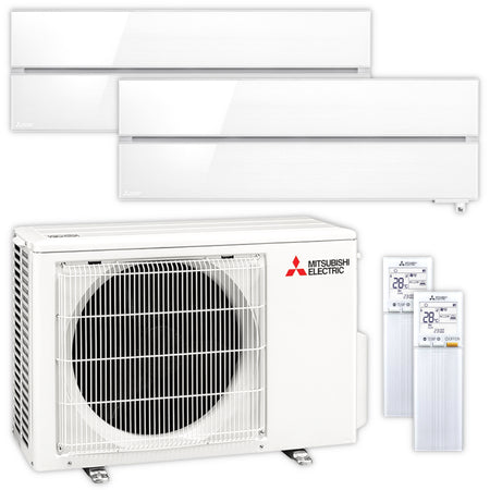 Mitsubishi Multisplit Klimaanlage Set MSZ-LN | 1,8 kW + 2,5 kW | Pearl White | klimaworld.com