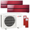 Mitsubishi Multisplit Klimaanlage Set | MSZ-LN | 2,5 kW + 3,5 kW | Ruby Red