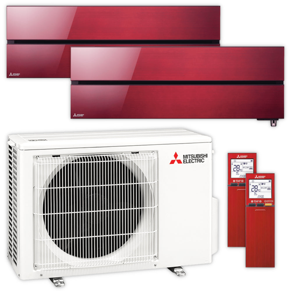 Mitsubishi Multsplit Klimaanlage Set MSZ-LN | 2,5 kW + 3,5 kW | Ruby Red | klimaworld.com