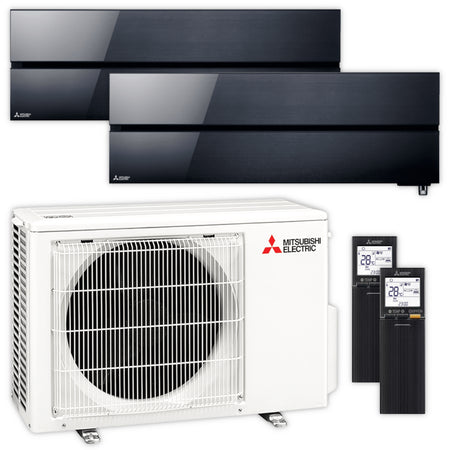 Mitsubishi Multisplit Klimaanlage Set MSZ-LN | 2,5 kW + 3,5 kW | Onyx Black | klimaworld.com
