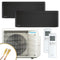 DAIKIN Multisplit Klimaanlage | Stylish | schwarz | 2x2,0 kW Quick Connect