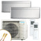 DAIKIN Multisplit Klimaanlage | Stylish | silber | 2,0 kW + 3,4 kW Quick Connect