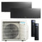 DAIKIN Multisplit Klimaanlage Emura 3 | Mattschwarz | 2,5 kW + 2,5 kW