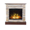 Aflamo LED Standkamin | Vigo Stone Desert/walnuss | Wandaufstellung