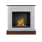Aflamo Bio-Kamin | Vigo Stone mit Einsatz Bio 60 | beton/walnuss