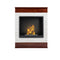 Aflamo Bio-Kamin | Smart Stone mit Einsatz Bio 40 | weiss/walnuss
