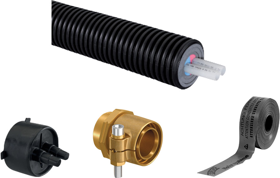 Uponor | ECOFLEX Anschlußpaket HZ 2xDN25/8m Länge 8m