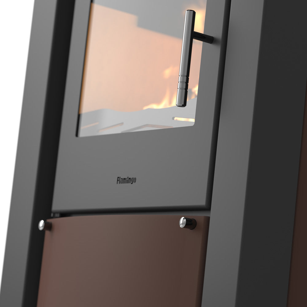 HS Flamingo Kaminofen Amos, braun | klimaworld.com