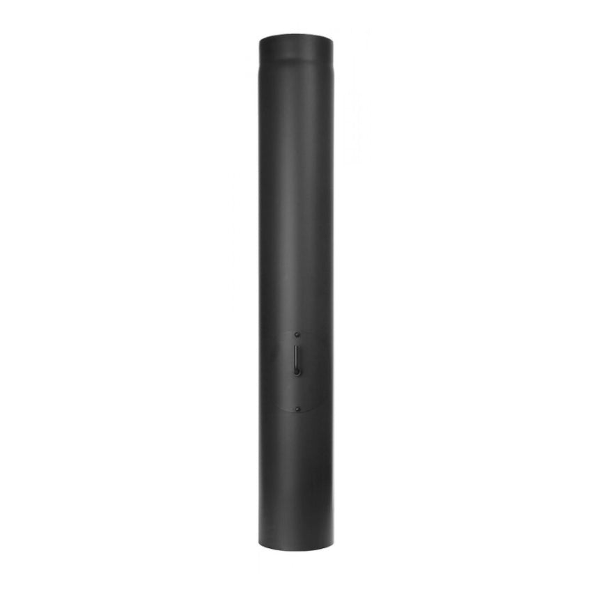 Längenelement 1000mm+Drosselklappe schwarz