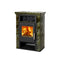 Thorma Kaminofen | BORGHOLM black/TOP Keramik | Olivgrün | 7 kW