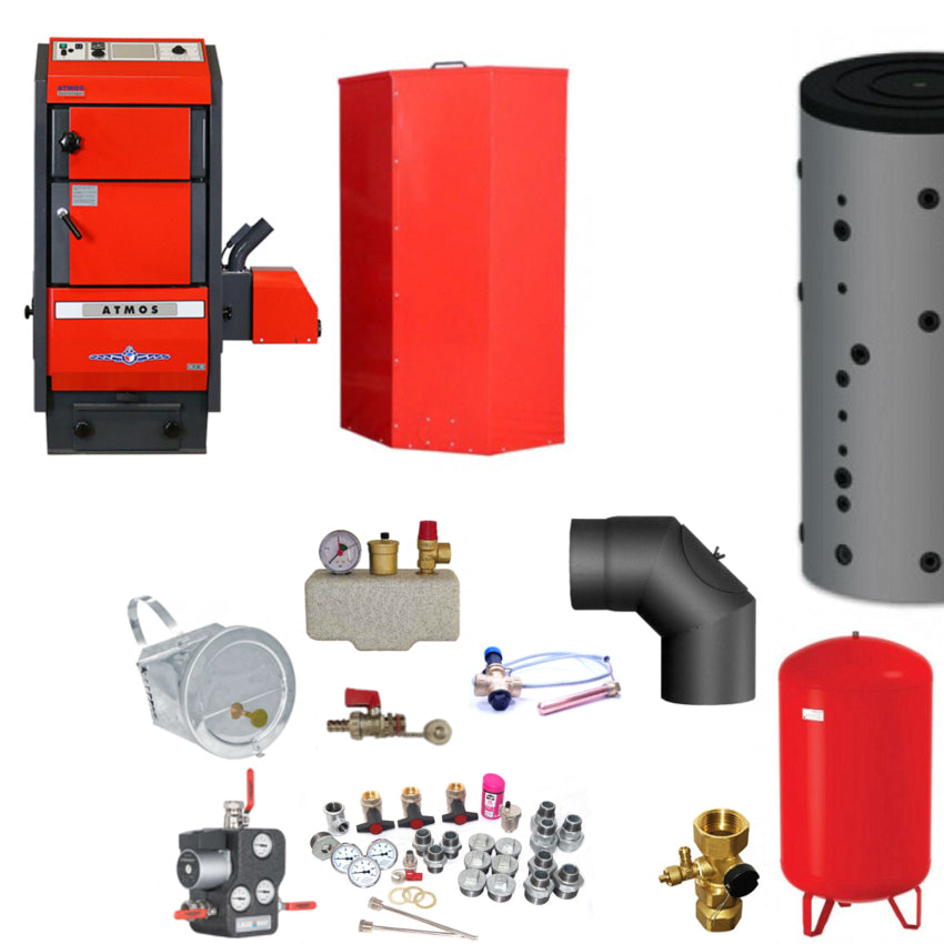 Atmos P20 Pelletkessel Holznotbetrieb Komplettset 2 | klimaworld.com