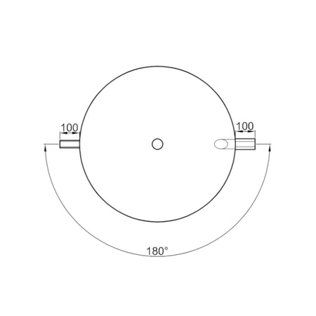 TWL | Pufferspeicher 200 Heizungswasser | ohne Wärmetauscher | 180° | Zeichnung