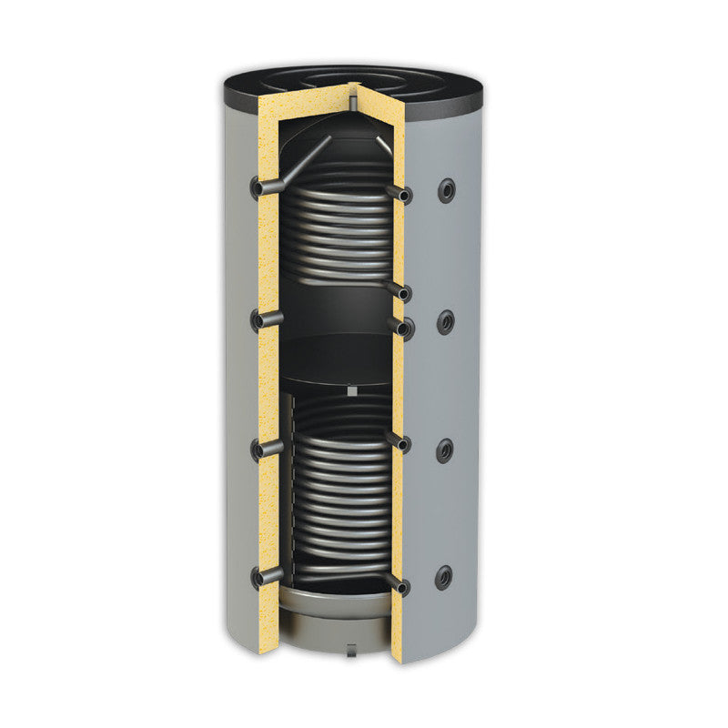 Ansicht Querschnitt mit Isolierung - ThermoFlux Pufferspeicher PBM-RR 800 | für Heizungswasser | 2 WT | www.klimaworld.com