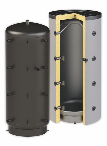 Beispiel mit Isolierung - ThermoFlux Pufferspeicher PBM 2000 | ohne Isolierung | ohne WT | www.klimaworld.com