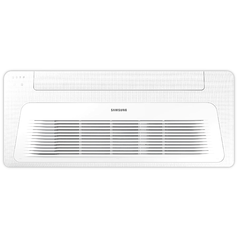 Samsung flaches Deckengeraet mit Frontblende und horizontalem Luftauslass WindFree 3,5 kW in Weiss | Klimaworld.com