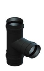 Pellet T- Stück 90 °C mit abnehmbarer Kondensatschale DN 80mm