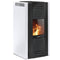 Justus | Pelletofen | Sirkos | Stahl schwarz | Seidenweiß | 6,0 kW | A+