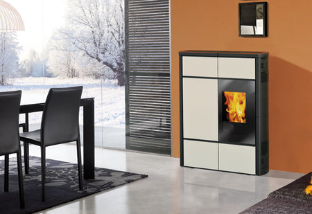 Pelletofen EdilKamin Nancy 9 kW mit Fernbedienung Slim-Line