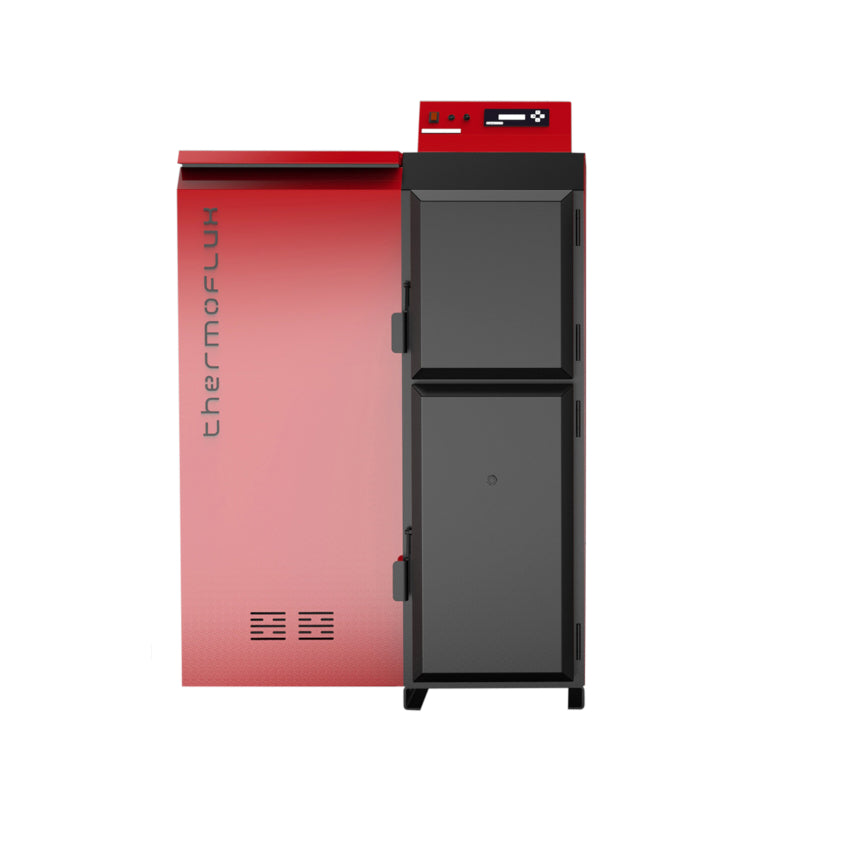 Pelletkessel Pelling 25 ECO mit 25 kW | 135 kg Behälter links